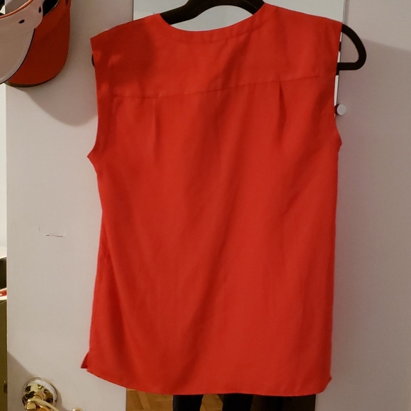 J.crew factory red sleeveless blouse tank 0 XS - Picture 4 of 4